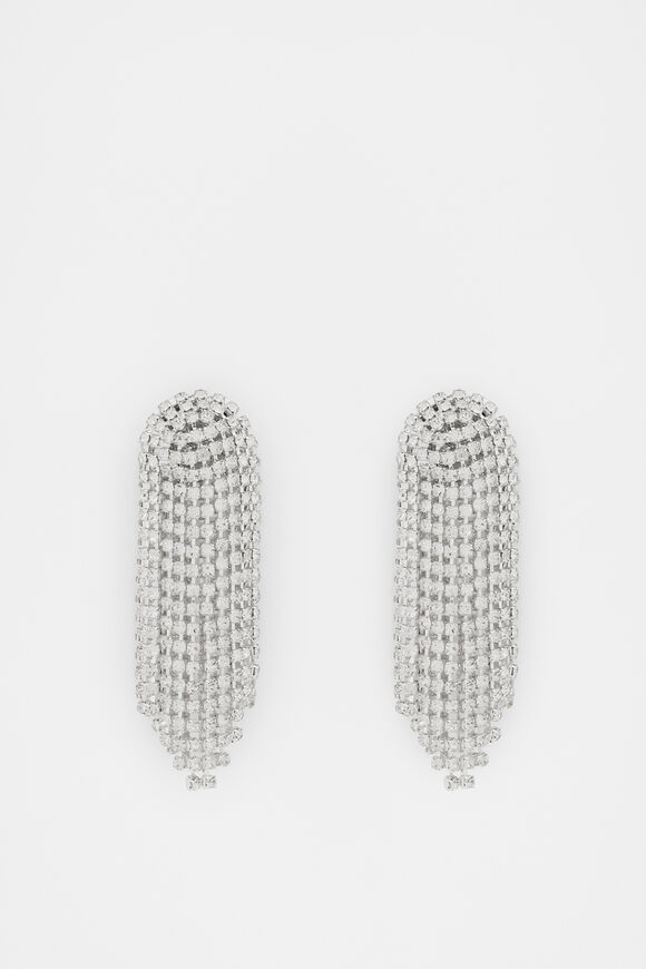 Waterfall Statement Earring  Silver  hi-res