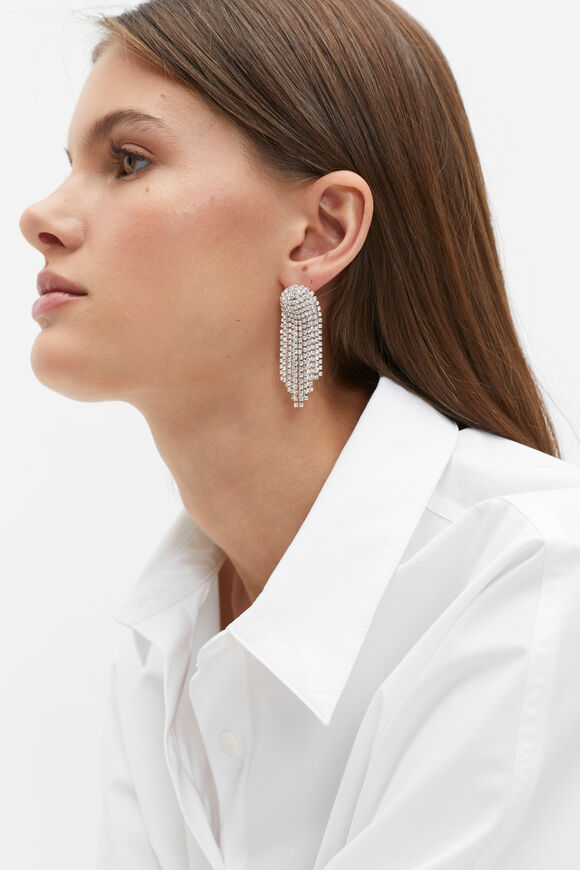 Waterfall Statement Earring  Silver  hi-res