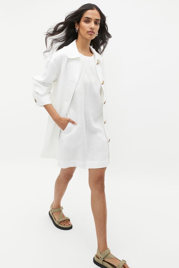 Linen Shacket  Whisper White  hi-res