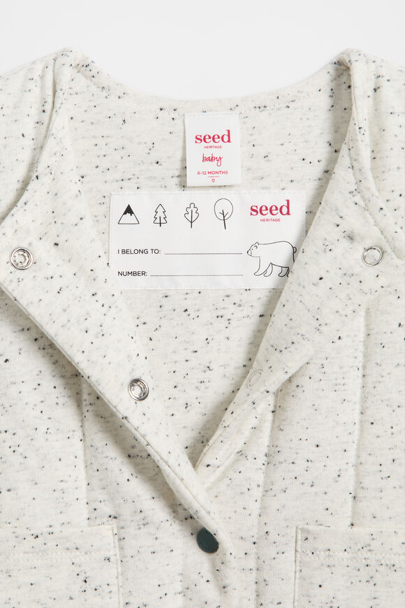 Quilted Jersey Vest  Oat Marle  hi-res