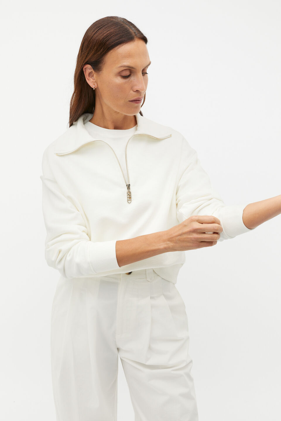 Core Heritage Half Zip Sweat  Cloud Cream