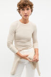 Core Rib Crew Neck Top  Oat  hi-res