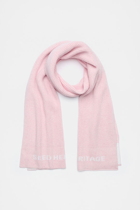 Rib Knit Logo Scarf  Rose Petal Marle  hi-res