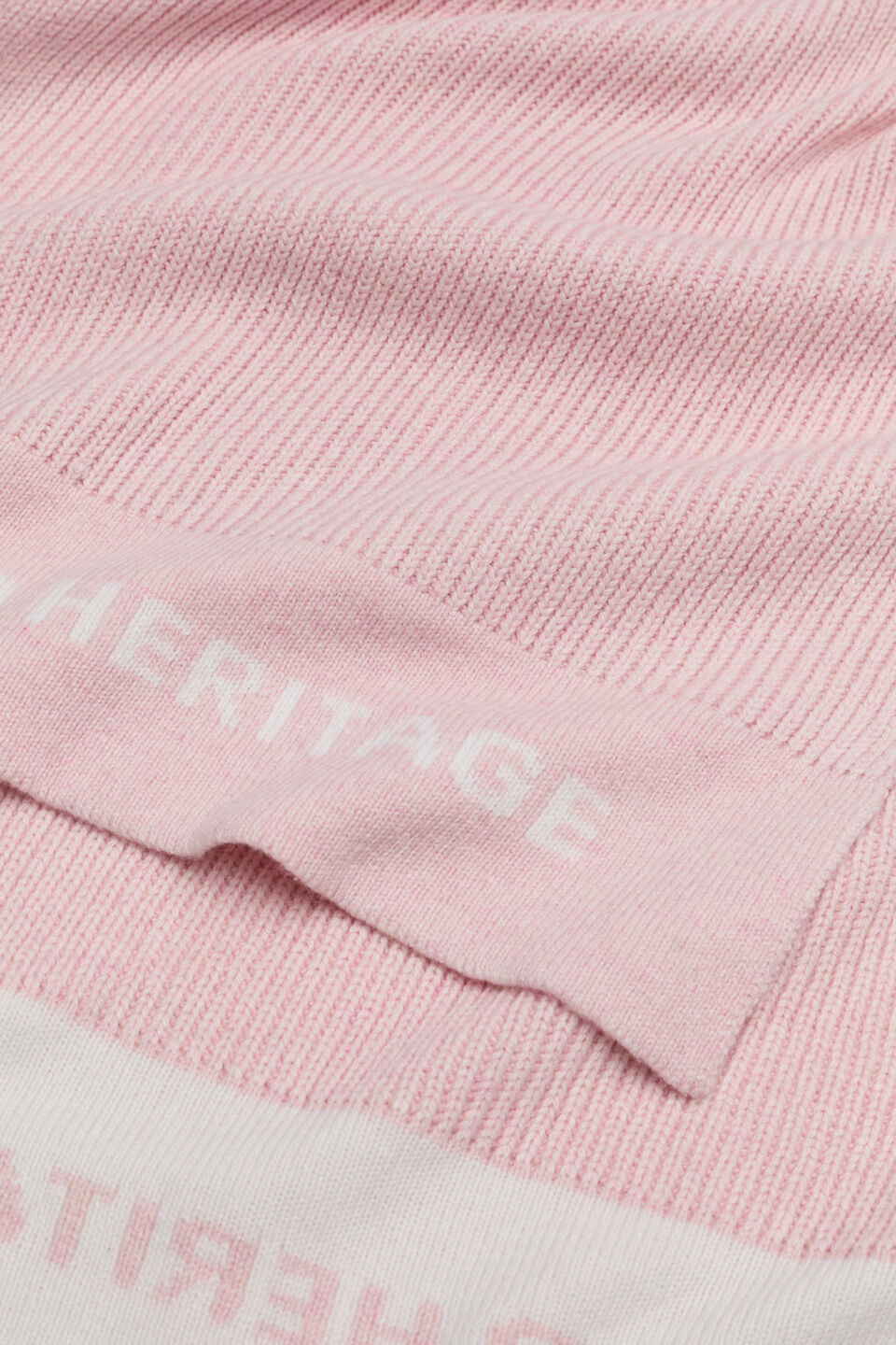 Rib Knit Logo Scarf  Rose Petal Marle