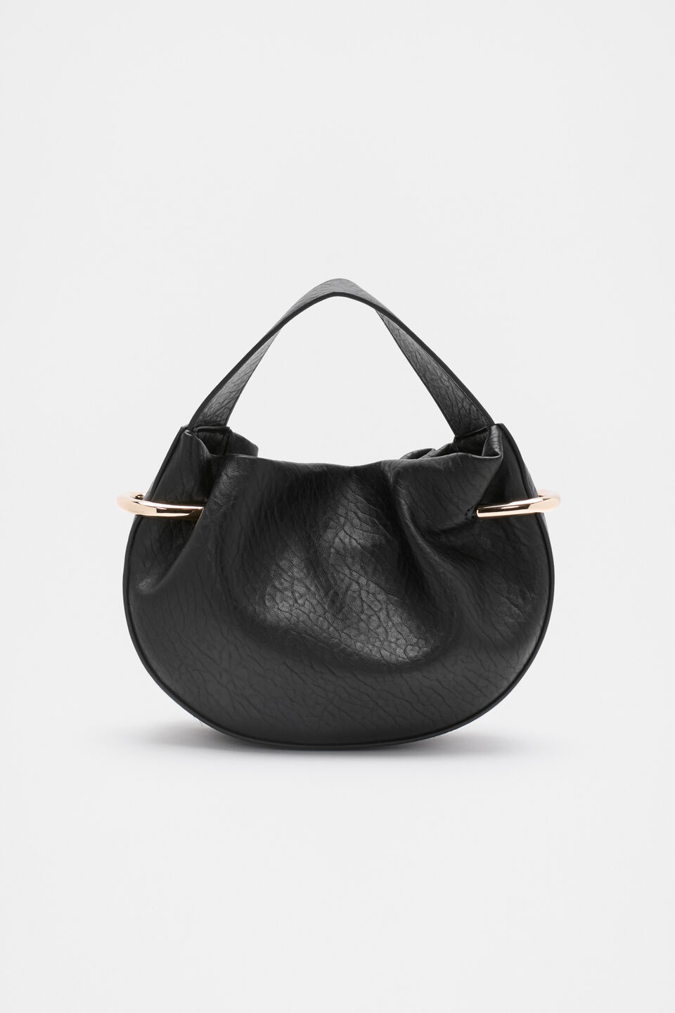 Textured Mini Round Handbag  Black