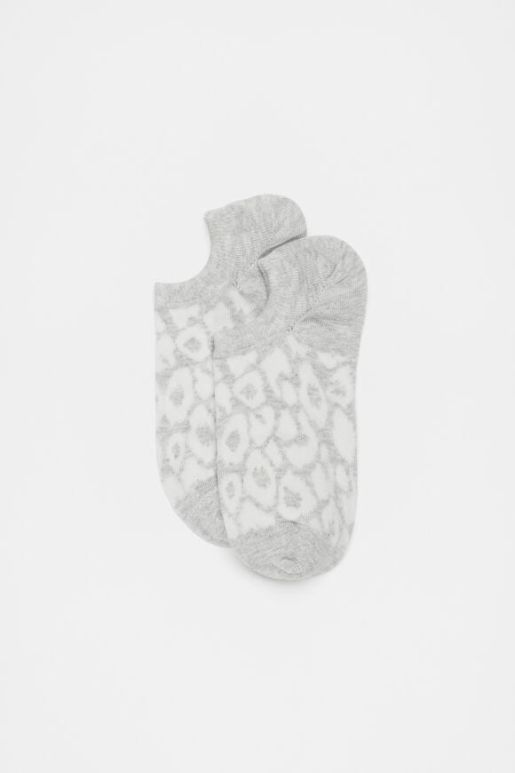 Ocelot Sneaker Sock  Light Grey Marle  hi-res