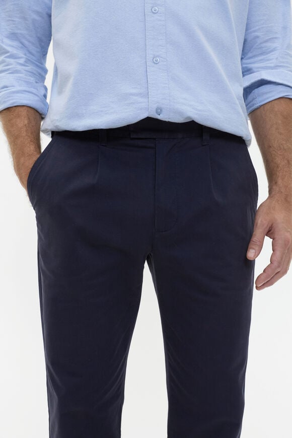 Pleat Front Chino  Midnight Blue  hi-res