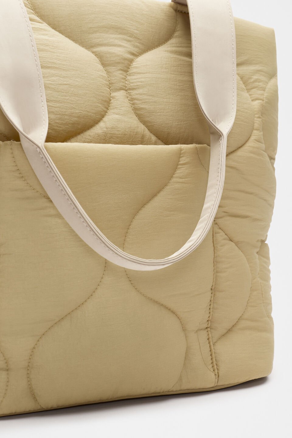 Quilted Tote  Cashew