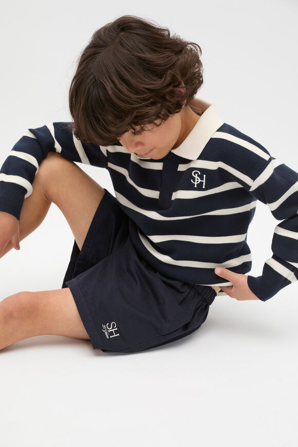 Heritage Knit Rugby  Twilight Blue  hi-res