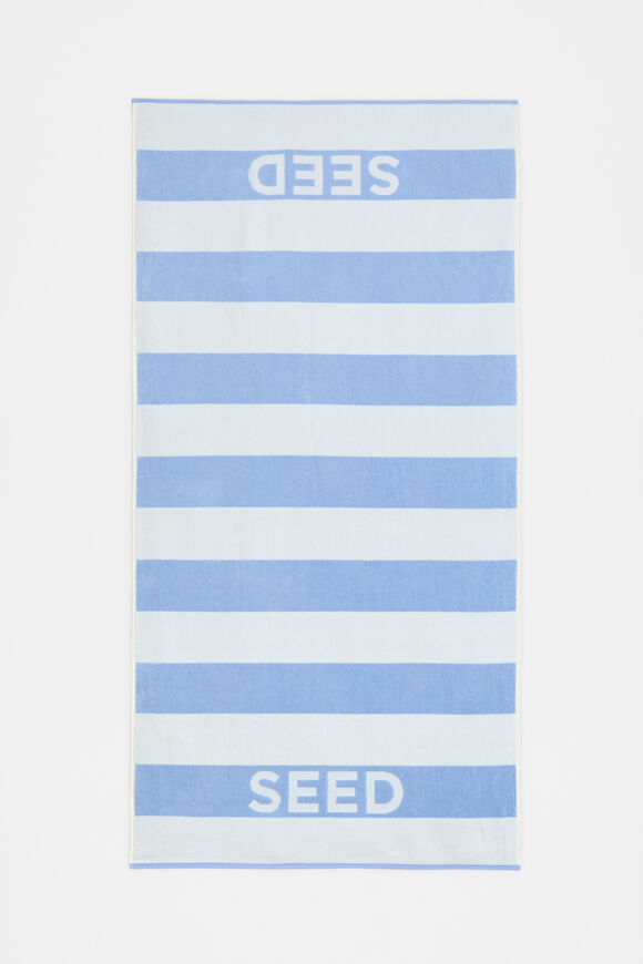 Beach Towel  Luna Blue Stripe  hi-res