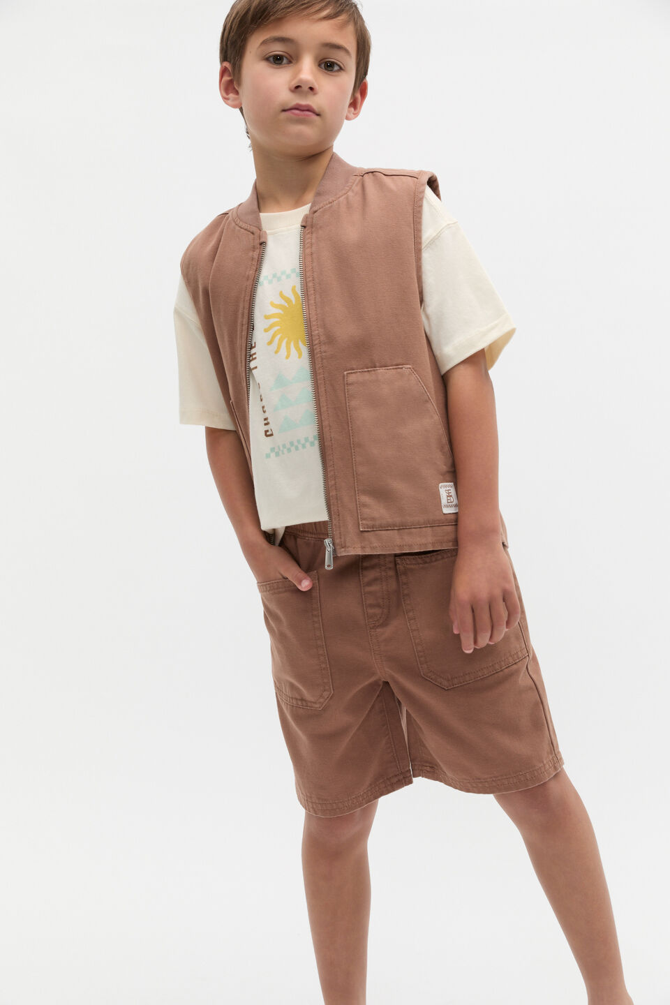 Pull On Twill Short  Mousse