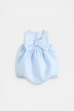 Satin Bubble Romper  Ice Blue  hi-res
