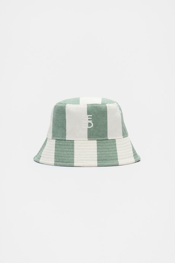 Wide Stripe Bucket Hat  Cactus  hi-res