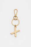 Gold Initials Keyring  X  hi-res