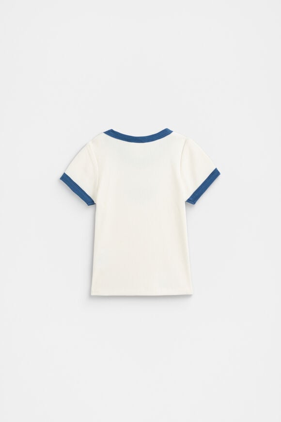 Core Rib Logo Tee  Washed Navy  hi-res