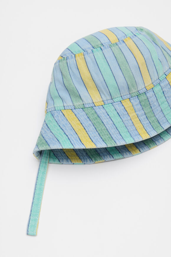 Mini Chambray Stripe Bucket Hat  Multi  hi-res