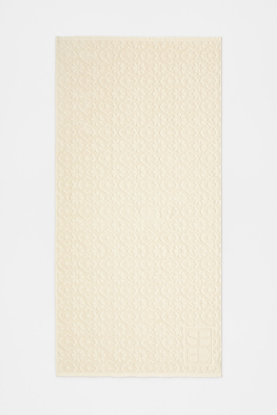 Flower Beach Towel  Buttercream