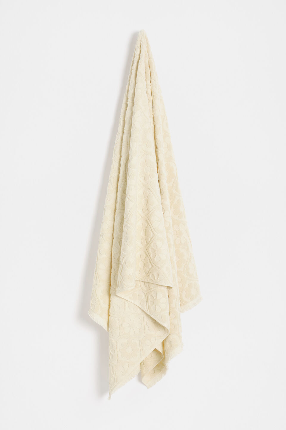 Flower Beach Towel  Buttercream