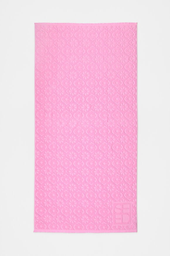 Flower Beach Towel  Fairy Floss  hi-res
