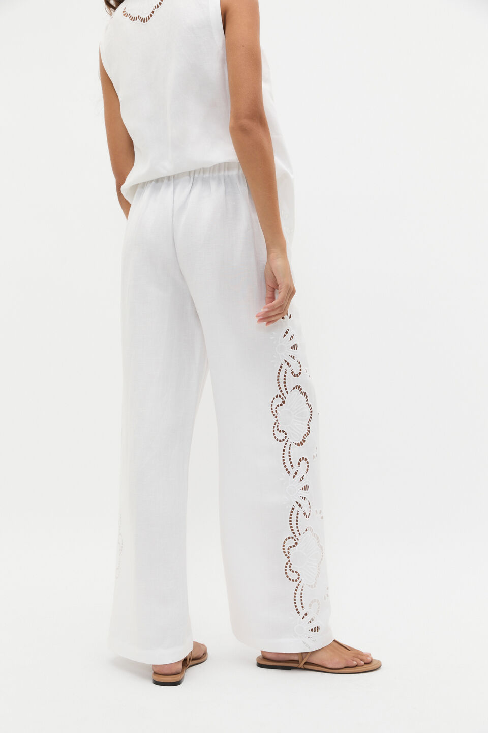 Cutwork Woven Pant  Whisper White