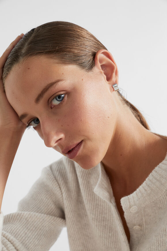 Mini Rectangle Stud  Silver  hi-res