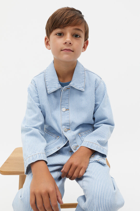 Stripe Shacket  Denim Stripe  hi-res