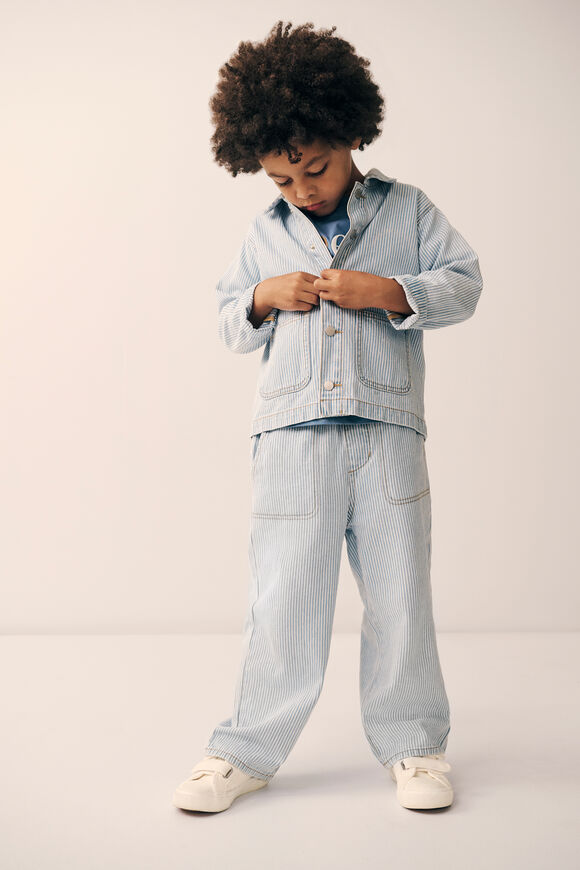 Stripe Shacket  Denim Stripe  hi-res