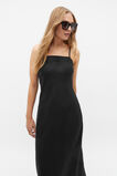 Core Linen Square Neck Slip Dress  Black  hi-res