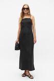 Core Linen Square Neck Slip Dress  Black  hi-res