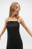 Core Linen Square Neck Slip Dress  Black  hi-res