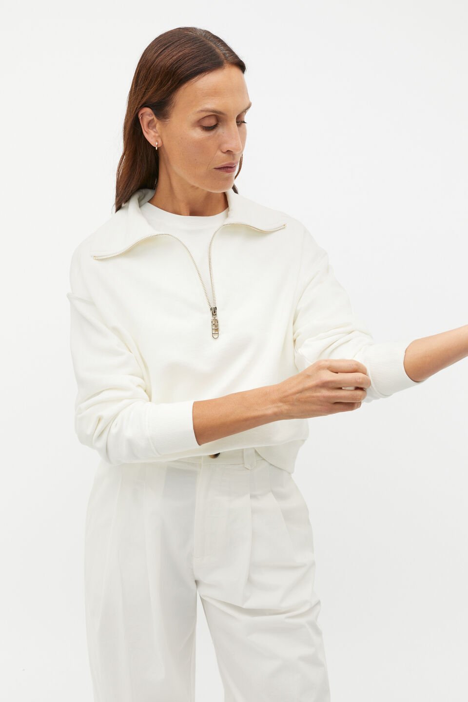 Core Heritage Half Zip Sweat  Cloud Cream