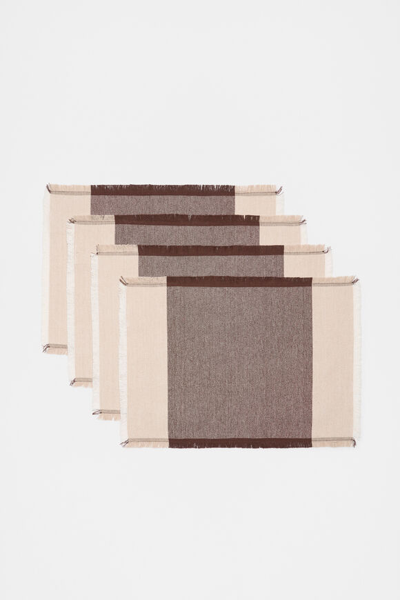 Devin Placemat Set of 4  Claret  hi-res