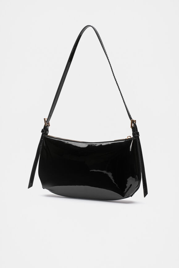 Coated Shoulder Bag  Black  hi-res