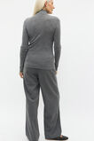 Australian Merino Mock Neck Top  Charcoal Grey Marle  hi-res