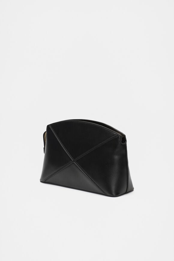 Paneled Clutch  Black  hi-res