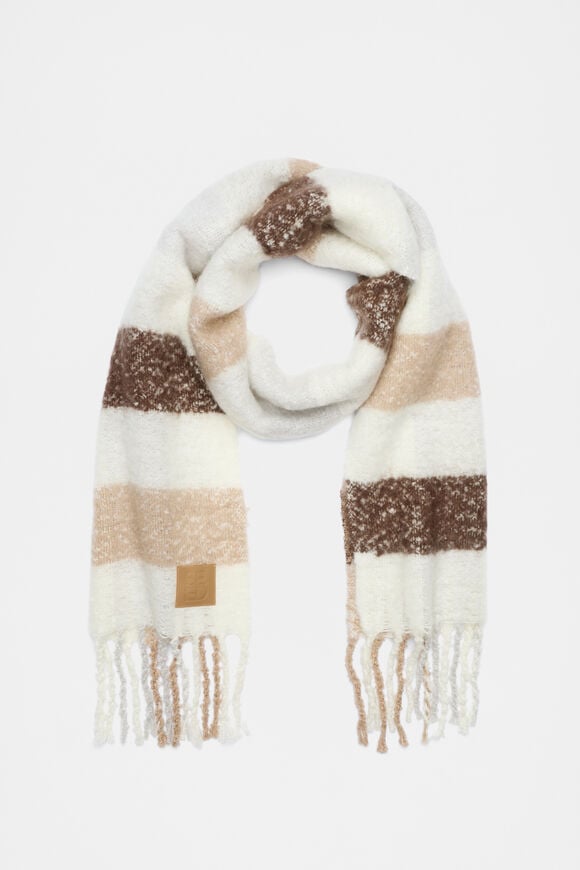 Check Textured Scarf  Cookie Multi  hi-res