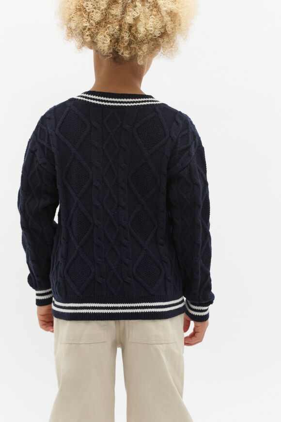 Varsity Cardigan  Midnight Blue  hi-res