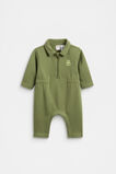 Zip Collar Onesie  Dark Sage  hi-res