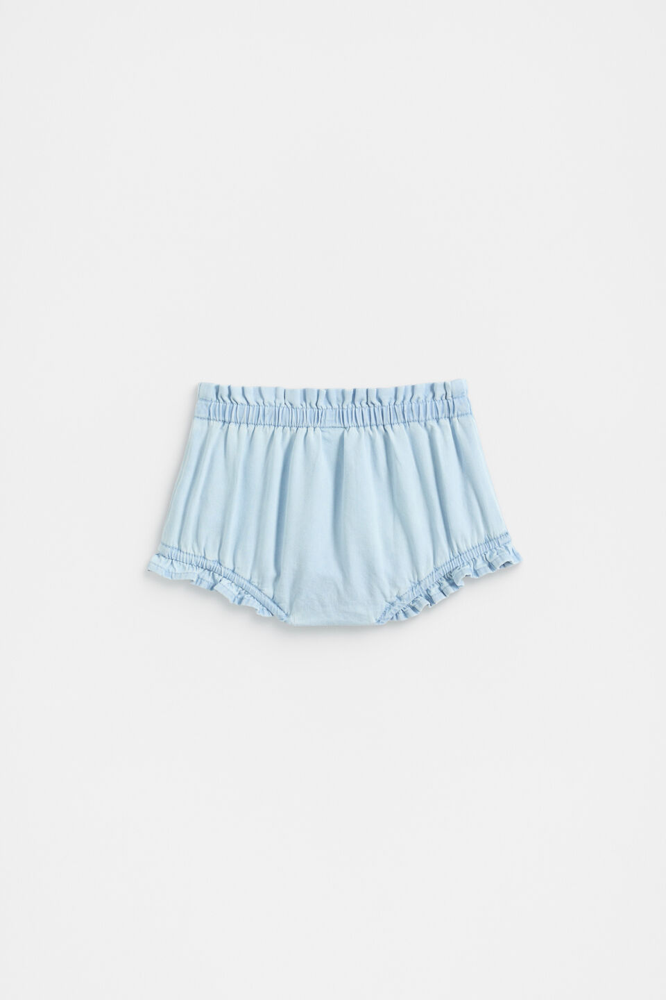 Scallop Pocket Bloomer  Powder Blue Wash