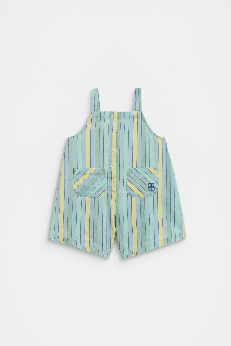 Chambray Stripe Overall  Multi