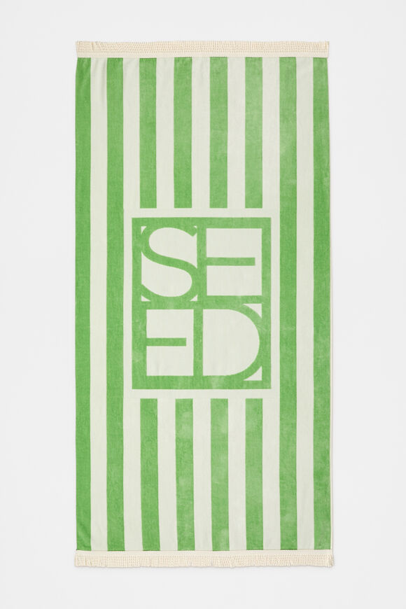 Resort Logo Beach Towel  Green Apple  hi-res