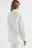 Denim Panelled Shacket  Cloud Cream  hi-res
