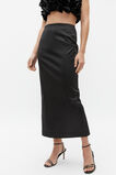 Sateen Column Skirt  Black  hi-res