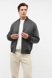 Wool Blend Bomber Jacket  Charcoal Marle  hi-res