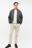 Wool Blend Bomber Jacket  Charcoal Marle  hi-res