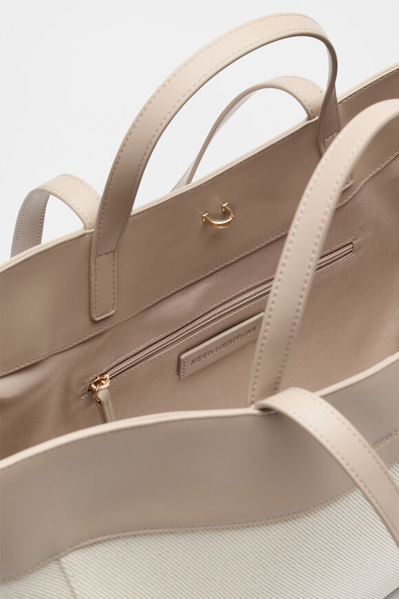 Textured Curved Tote  Cookie  hi-res