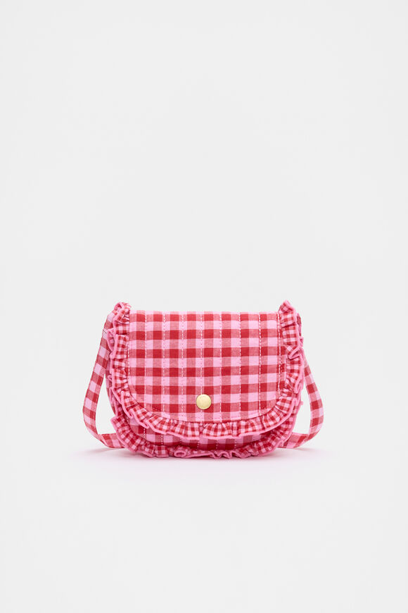 Gingham Ruffle Bag  Chilli Red  hi-res