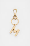 Gold Initials Keyring  M  hi-res