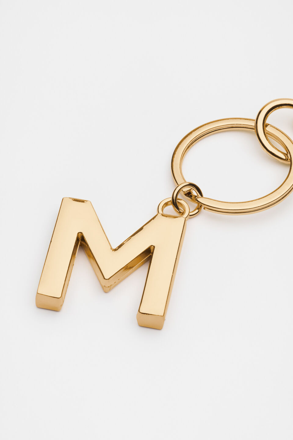Gold Initials Keyring  M
