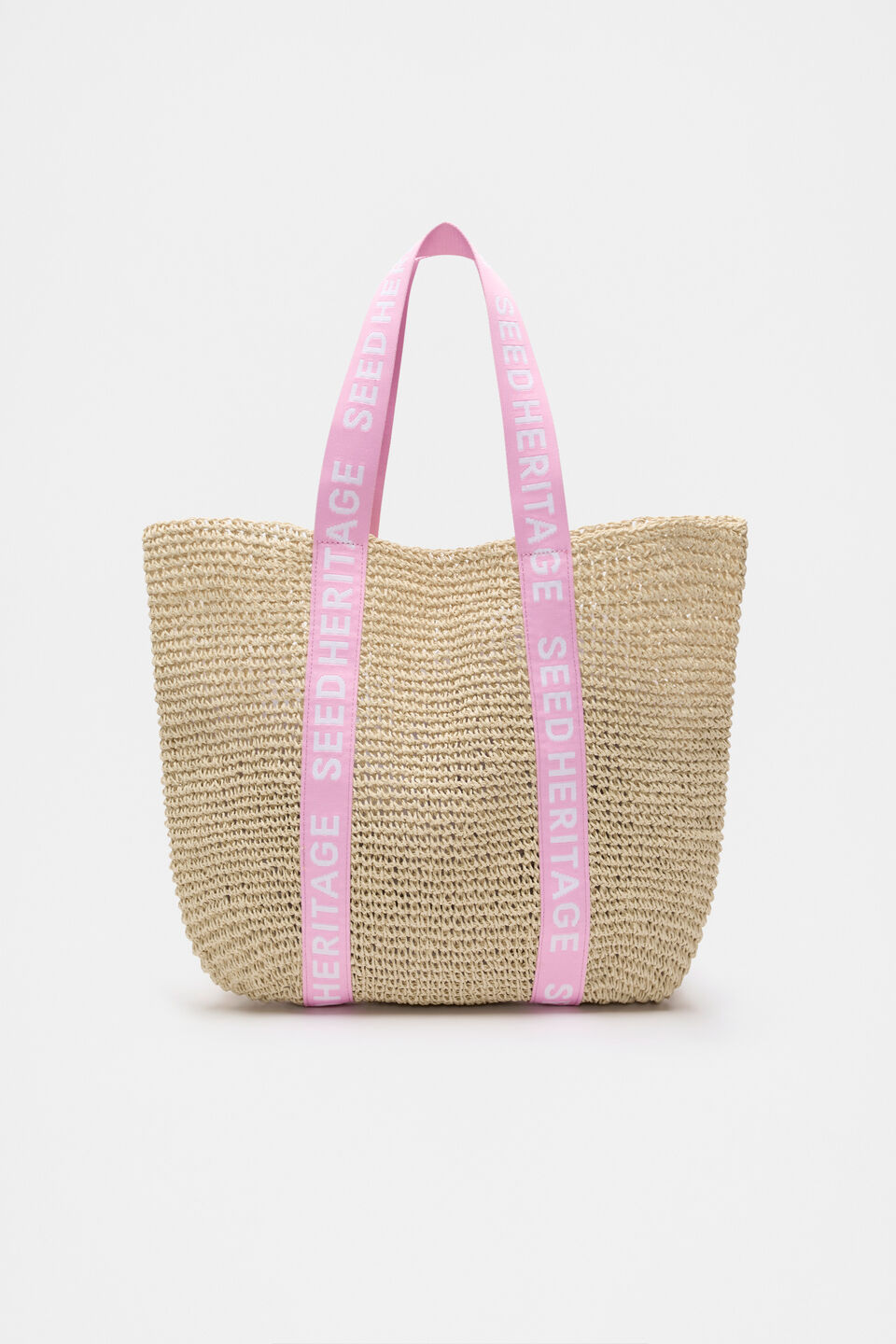 Logo Woven Basket Bag  Fairy Floss